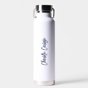 Botella De Agua Guión Manuscrito Minimalista Moderno