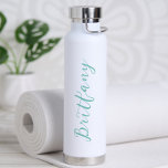 Botella De Agua Guión Minimalista moderno personalizado<br><div class="desc">¡Dale a un amigo esta práctica botella Minimalista moderna y personalizada de agua! ¡Perfecto para llevar en marcha! Hay diferentes opciones de color disponibles.</div>