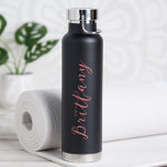 Botella De Agua Guión Minimalista moderno personalizado<br><div class="desc">¡Dale a un amigo esta práctica botella Minimalista moderna y personalizada de agua! ¡Perfecto para llevar en marcha! Hay diferentes opciones de color disponibles.</div>