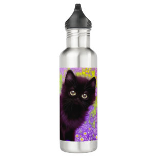 Botella De Agua Gustav Klimt Black Kitten