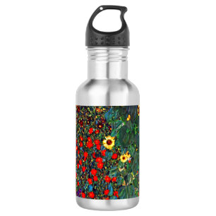 Botella De Agua Gustav Klimt Flower Garden