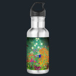 Botella De Agua Gustav Klimt Flower Garden<br><div class="desc">Botella de agua con el jardín de flores de la pintura al óleo de Gustav Klimt (1906). Un bonito jardín de flores moradas,  rojas,  blancas,  azules y naranjas. Un gran regalo para los amantes del arte Art Nouveau y austriaco.</div>