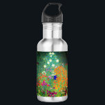 Botella De Agua Gustav Klimt Flower Garden<br><div class="desc">Botella de agua con el jardín de flores de la pintura al óleo de Gustav Klimt (1906). Un bonito jardín de flores moradas, rojas, blancas, azules y naranjas. Un gran regalo para los amantes del arte Art Nouveau y austriaco.</div>