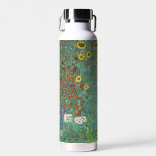 Botella De Agua Gustav Klimt - Jardín de campo con girasoles