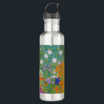 Botella De Agua Gustav Klimt - Jardín de flores<br><div class="desc">Jardín de flores - Gustav Klimt en 1905-1907</div>