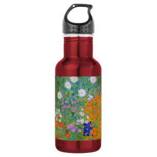 Botella De Agua Gustav Klimt - Jardín de flores