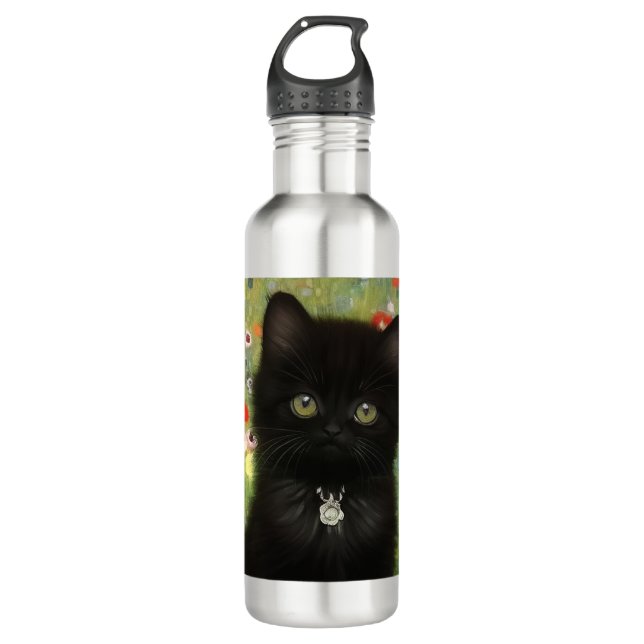 Botella De Agua Gustav Klimt Kitten (Anverso)