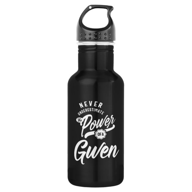 Botella De Agua Gwen Nombre Personalizado Regalo de cumpleaños (Anverso)