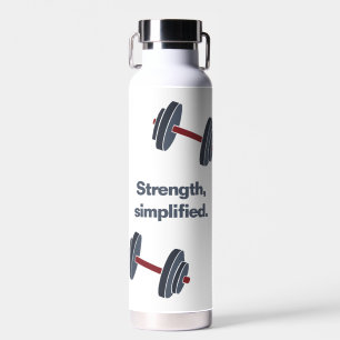 Botella De Agua Gym Fitness Dumbbell Strength, Simplificada