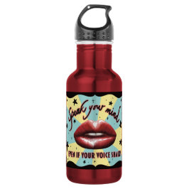 Botella De Agua Habla tu mente, vota, activista