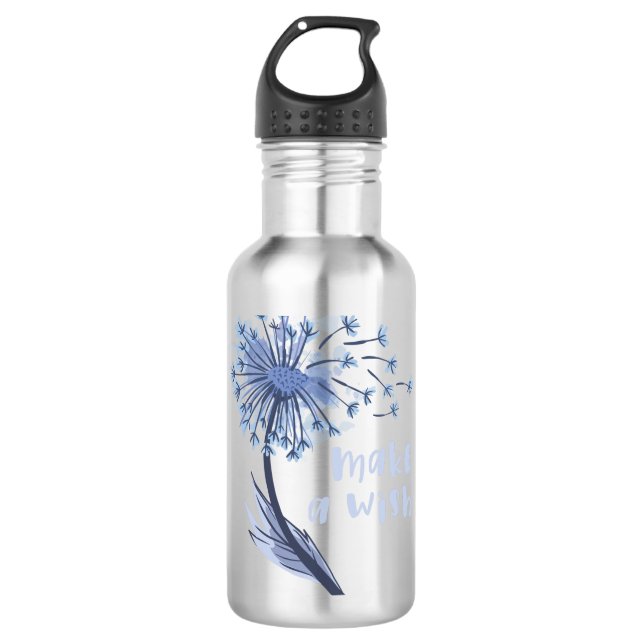 Botella De Agua Hacer un deseo Dandelion Flower (Anverso)
