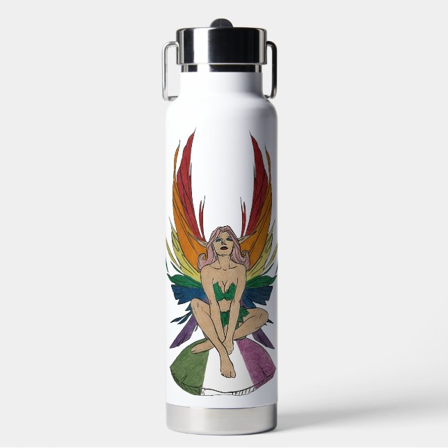 Botella De Agua Hada Genderqueer (Frente)