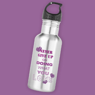 Botella De Agua Haga lo que usted ama tipografía de motivación d