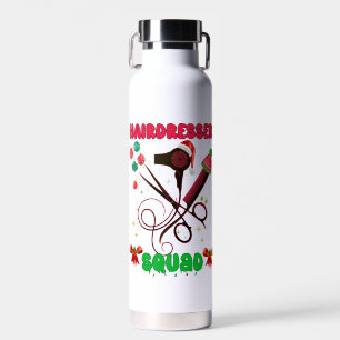 Botella De Agua Hairdresser Navidades Squad Hair Salon Funny