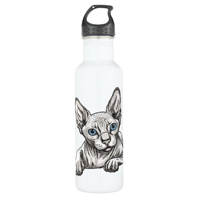 Botella De Agua Hairless Sphynx Cat  (Anverso)