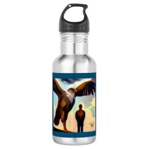 Botella De Agua Halcón Animal Espíritu 3