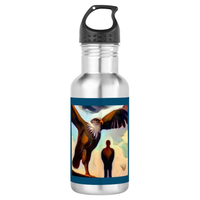 Botella De Agua Halcón Animal Espíritu 3 (Anverso)