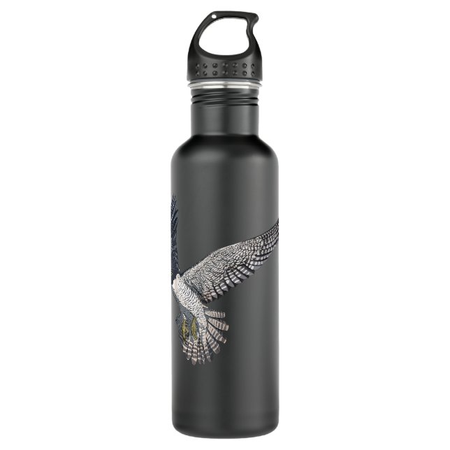 Botella De Agua Halcón Peregrino Volador de Aves (Anverso)