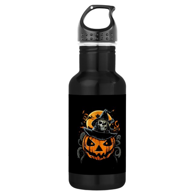 Botella De Agua Halloween/calabaza/otoño/otoño (Anverso)