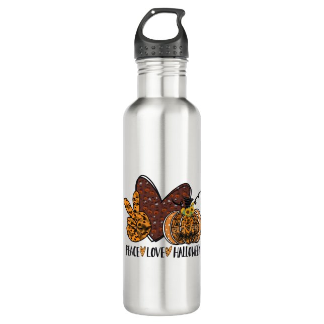 Botella De Agua Halloween de amor por la paz (Anverso)