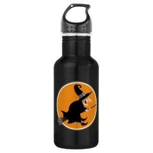 Botella De Agua Halloween de Brujas Voladoras