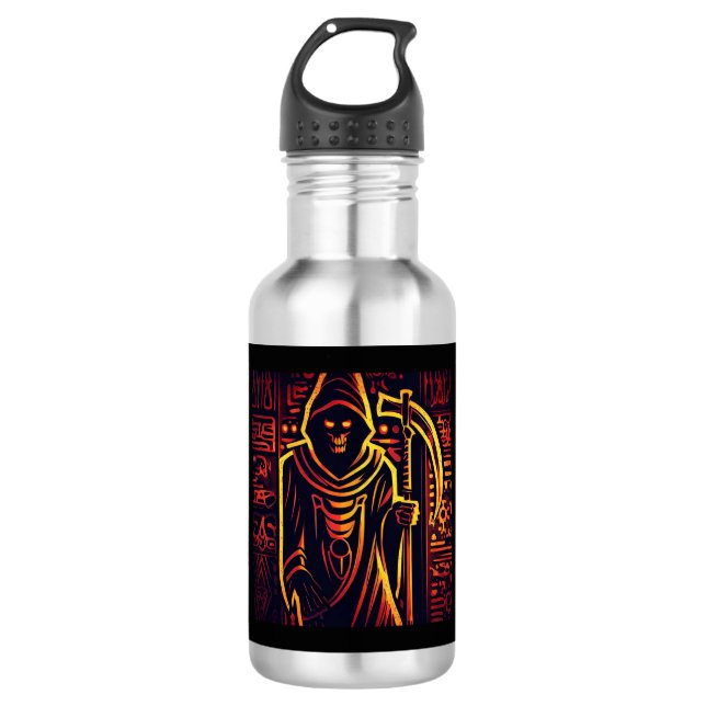 Botella De Agua Halloween de Grim Reaper egipcio 3 (Anverso)