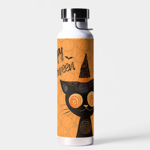 Botella De Agua Halloween/gato/calabaza/otoño