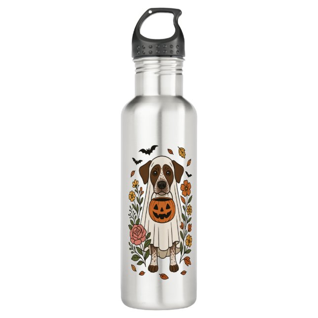 Botella De Agua Halloween German Shorthal (Anverso)