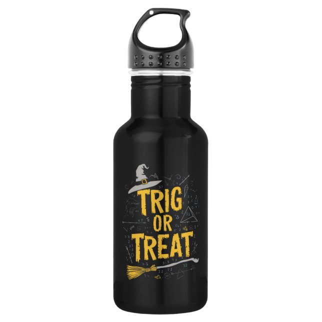 Botella De Agua Halloween Math Teacher Trig O Tret School (Anverso)