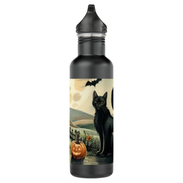 Botella De Agua Halloween/otoño/otoño/otoño/calabaza/gato (Derecha)