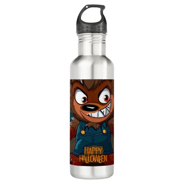 Botella De Agua Halloween/otoño/Werewolf/Personalizado (Anverso)