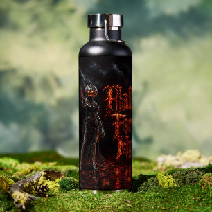 Botella De Agua Halloween Por Siempre En Mi Corazón Calabaza Gótic