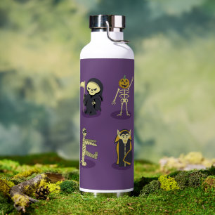 Botella De Agua Halloween Skeleton Dracula Mummy Grim Reaper