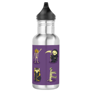 Botella De Agua Halloween Skeleton Dracula Mummy Grim Reaper
