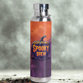 Botella De Agua Halloween Spooky Brew Naranja y Purple