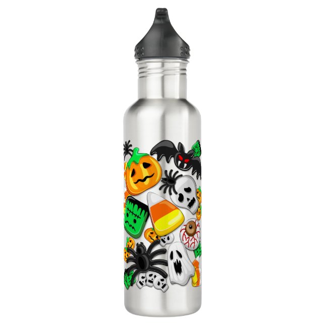 Botella De Agua Halloween Spooky Candies Fiesta (Derecha)