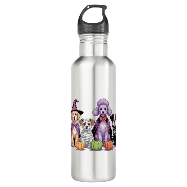 Botella De Agua Halloween Squad Dog (Anverso)