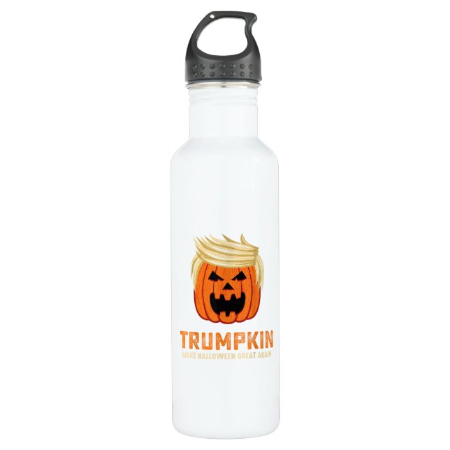 Botella De Agua Halloween Trumpkin Funny - Escándalo paródico espe (Anverso)