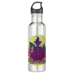 Botella De Agua Halloween Yoga Namaste Witaste