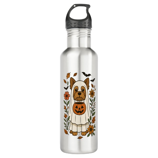 Botella De Agua Halloween Yorkshire Terrier Floween (Anverso)