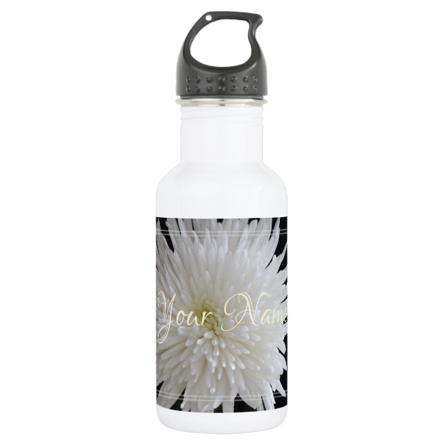 Botella De Agua HAMbyWG - Dahlia blanca (Anverso)