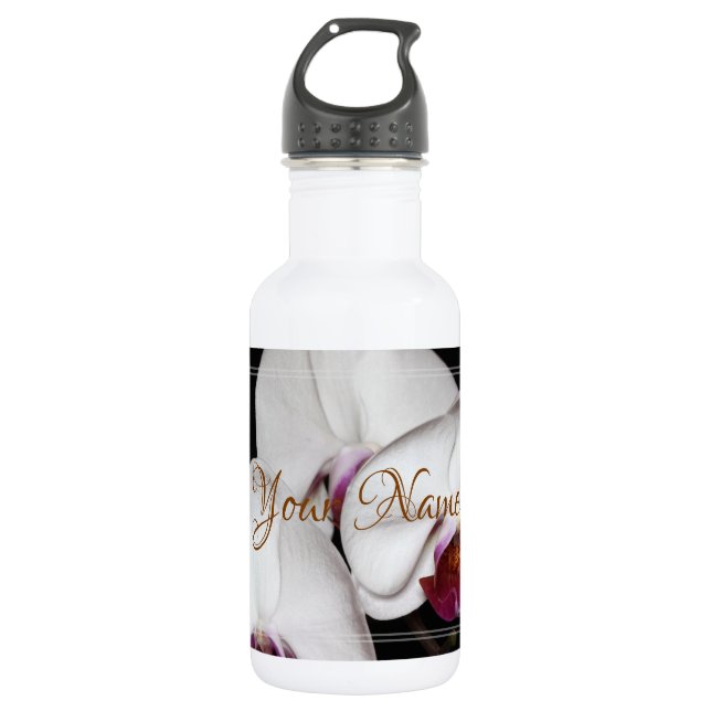 Botella De Agua HAMbyWG - Orquídeas blancas (Anverso)