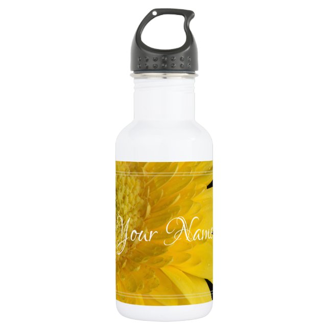 Botella De Agua HAMbyWG - Yellow Gerber Daisy (Anverso)