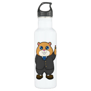 Botella De Agua Hamster as Groom con anillo Boda
