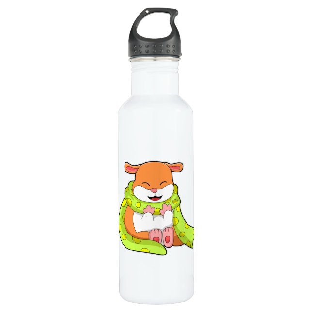 Botella De Agua Hamster con Scarf (Anverso)