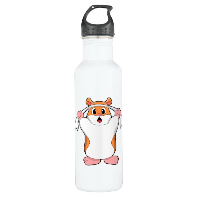 Botella De Agua Hamster con toalla (Anverso)