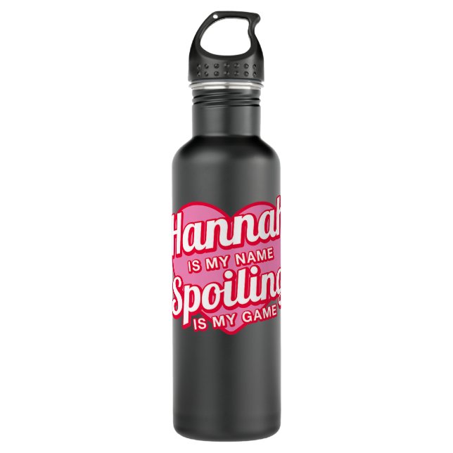 Botella De Agua Hannah es mi nombre gracioso Humor apodo (Anverso)