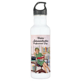 Botella De Agua Happy Administrative Professional Day - Retro