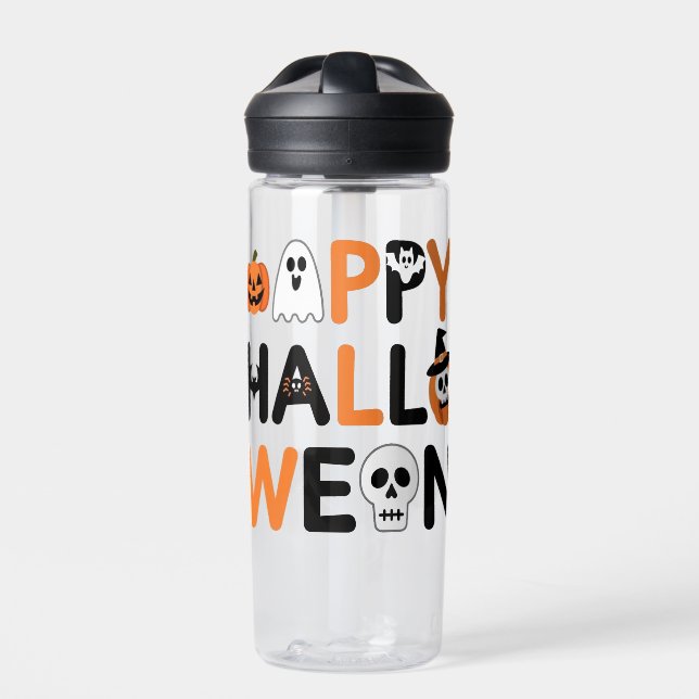 Botella De Agua Happy halloween  (Delante)