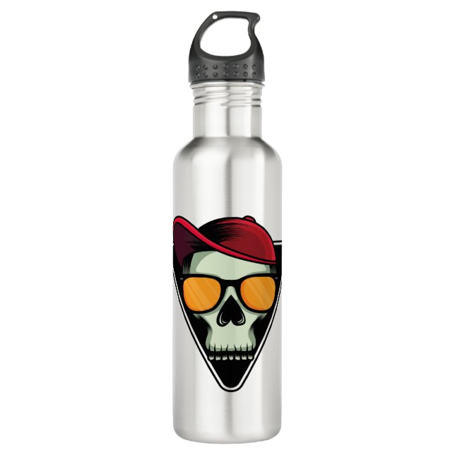 Botella De Agua Happy halloween skull (Anverso)